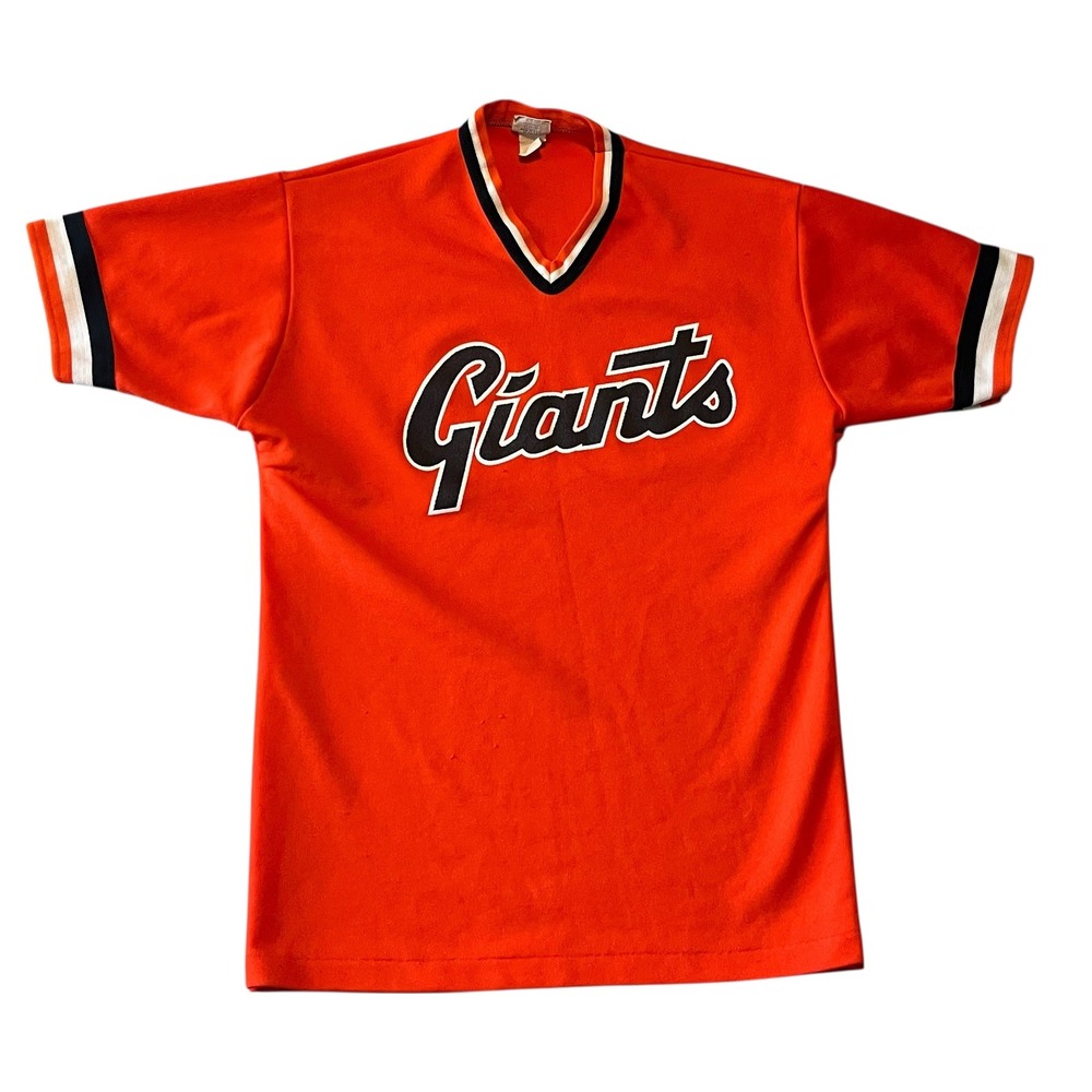 Vintage San Francisco Giants‎ MLB Baseball Jersey Orange V-Neck Made in USA Mens